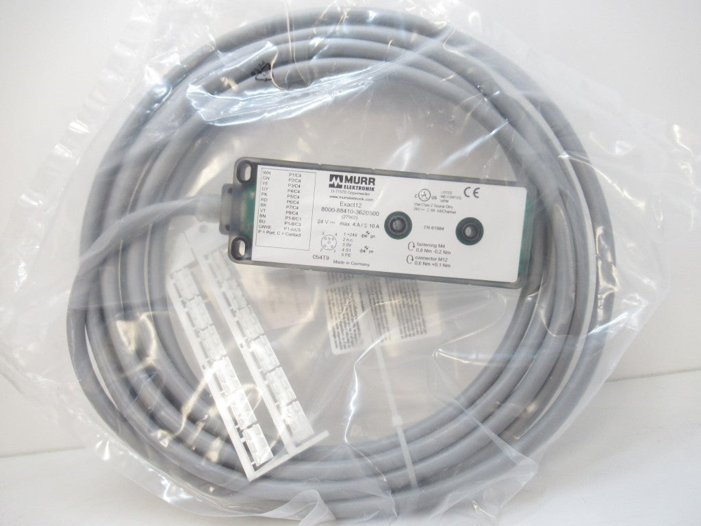 8000-88410-3620500 MurrElektronik Cable M12 8 Ports 5.0m PUR/PVC New In Bag