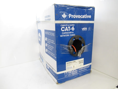 24104L6-210R 2 Provo Cable 4PR 23AWG Solid CAT-6 550Mhz Sold By Box Of 305 Meter